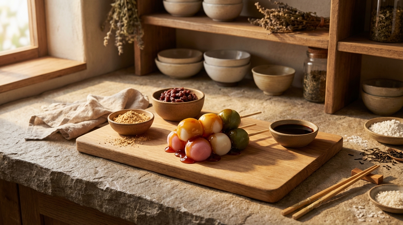 Dango : Les Boulettes de Riz Gluant sur Brochette