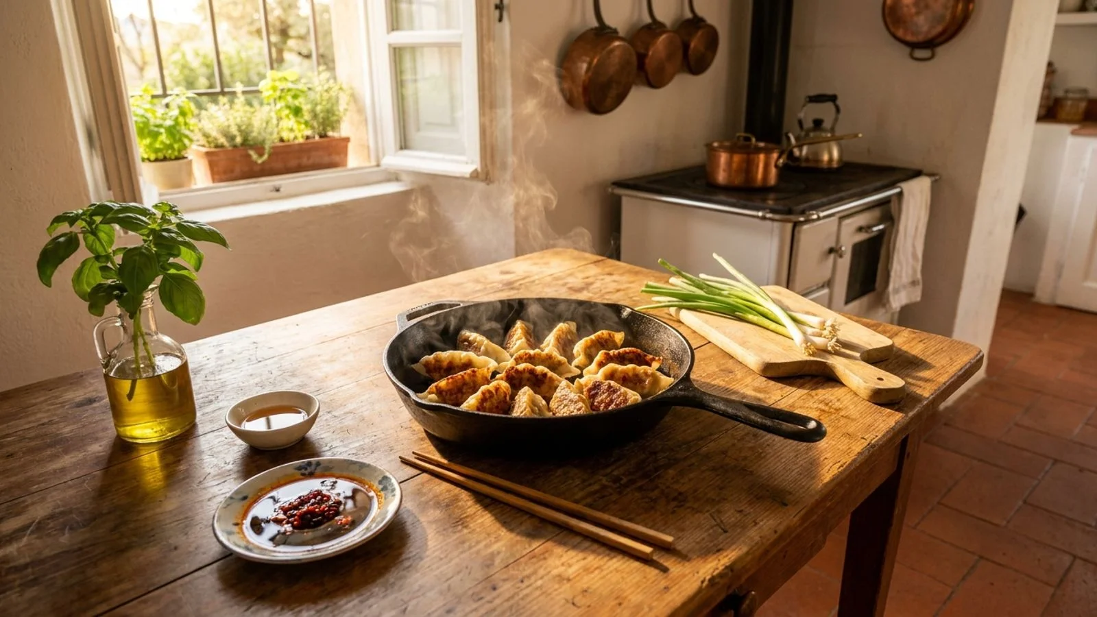 Gyoza Maison : Raviolis Japonais Croustillants à la Poêle et Vapeur