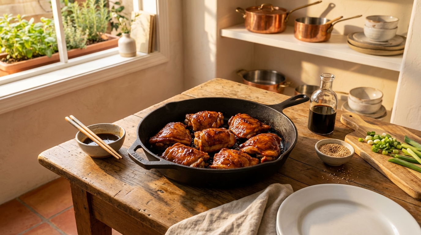 Poulet Teriyaki : La Laque Brillante Sucrée-Salée