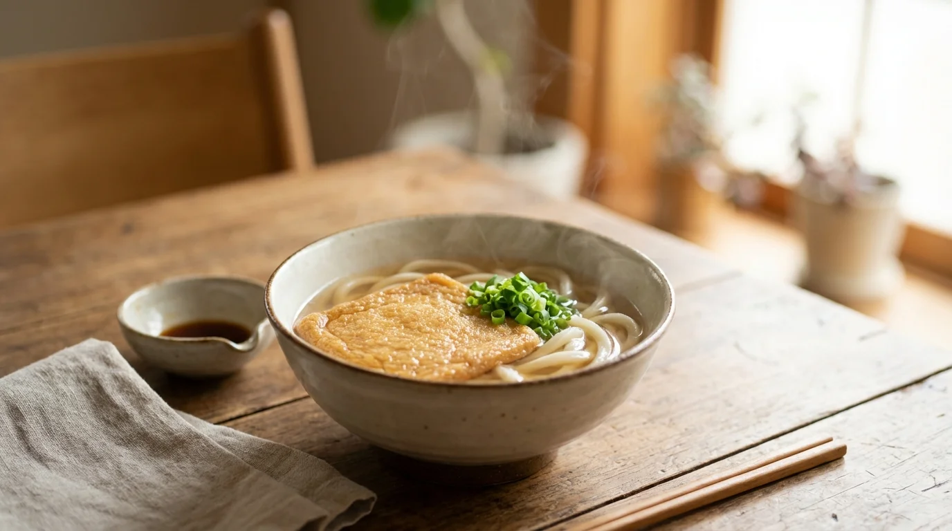 Udon Kitsune : Nouilles au Tofu Frit